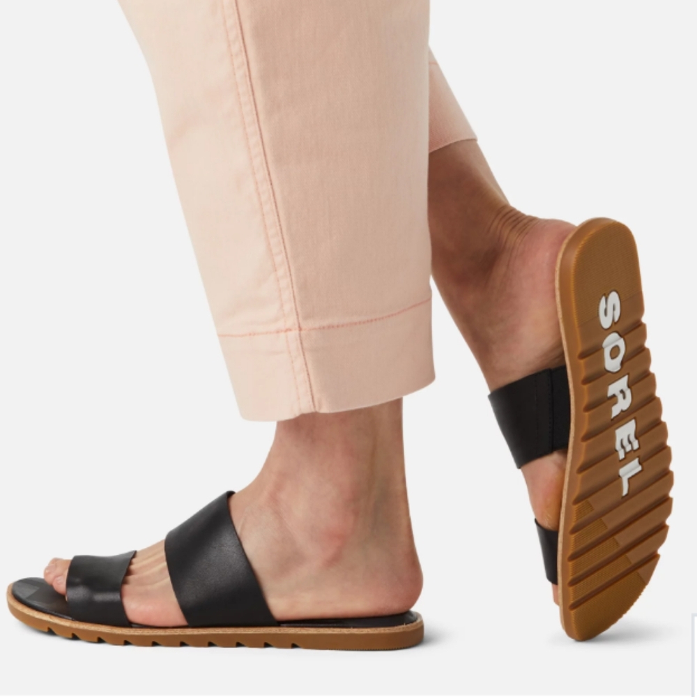 Sorel Women's Black Slide Sandals
